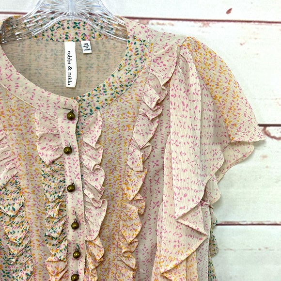 Robbi & Nikki Multi Print Blouse - XS - Picture 4 of 12